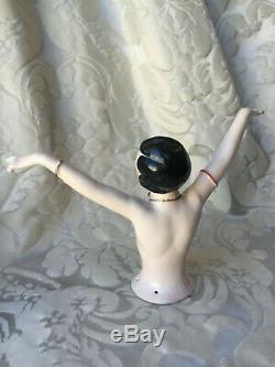 Large Half-doll/demi-figurine/buste Porcelaine/teepuppe/pincushion/art Deco/xxl