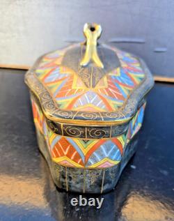 Large Limoges Porcelain Candy Jar Other Egyptian Decor Art Deco 1930