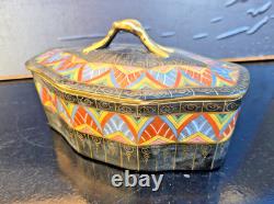 Large Limoges Porcelain Candy Jar Other Egyptian Decor Art Deco 1930