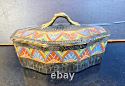 Large Limoges Porcelain Candy Jar Other Egyptian Decor Art Deco 1930