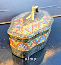Large Limoges Porcelain Candy Jar Other Egyptian Decor Art Deco 1930