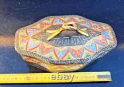 Large Limoges Porcelain Candy Jar Other Egyptian Decor Art Deco 1930