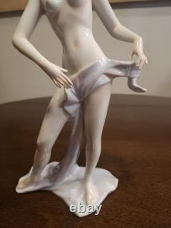 Large Rare Vintage Schaubach Knust Wallendorf Nude Dancer Figurine 1950s
