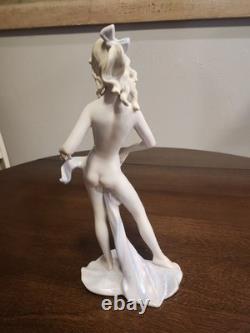 Large Rare Vintage Schaubach Knust Wallendorf Nude Dancer Figurine 1950s