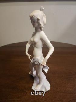 Large Rare Vintage Schaubach Knust Wallendorf Nude Dancer Figurine 1950s