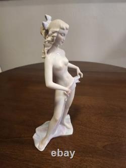 Large Rare Vintage Schaubach Knust Wallendorf Nude Dancer Figurine 1950s