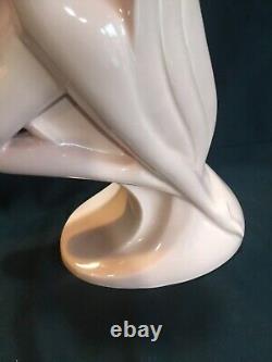 Large Vintage Royal Haeger Art Deco Porcelain Nude Lady In Pink 6041 24 High