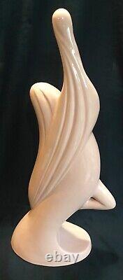 Large Vintage Royal Haeger Art Deco Porcelain Nude Lady In Pink 6041 24 High