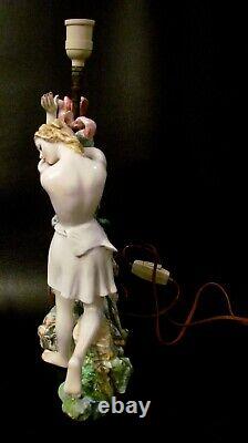 Lenci Art Deco Porcelain Lady Nude Lamp Vincenzo Bertolotti V. B. C. M Figurine