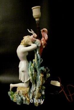 Lenci Art Deco Porcelain Lady Nude Lamp Vincenzo Bertolotti V. B. C. M Figurine