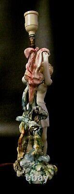 Lenci Art Deco Porcelain Lady Nude Lamp Vincenzo Bertolotti V. B. C. M Figurine