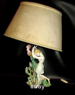 Lenci Art Deco Porcelain Lady Nude Lamp Vincenzo Bertolotti V. B. C. M Figurine