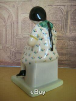 Lenci art deco porcelain girl figure Italy Torino L. R