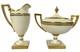 Lenox Belleek Sugar Creamer Set American Porcelain Art Deco Gold Antique Rare