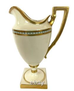 Lenox Belleek Sugar Creamer Set American Porcelain Art Deco Gold Antique RARE