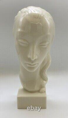 Lenox Geza DeVegh Woman's Face Bust Art Deco 1930s Porcelain