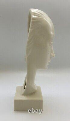 Lenox Geza DeVegh Woman's Face Bust Art Deco 1930s Porcelain