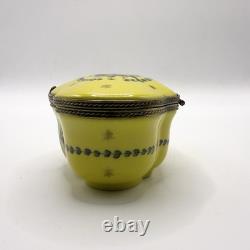 Limoges Floral Art Deco Trinket Box Chamart Peint Main France Vintage Video