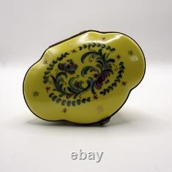 Limoges Floral Art Deco Trinket Box Chamart Peint Main France Vintage Video
