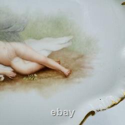 Limoges France Porcelain CFH/GDM Antique Hand Painted Tray Rare 13 Art Deco