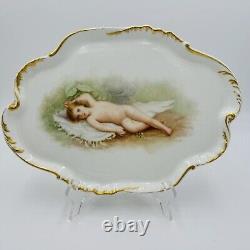 Limoges France Porcelain CFH/GDM Antique Hand Painted Tray Rare 13 Art Deco