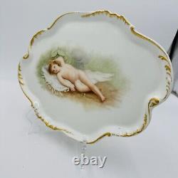 Limoges France Porcelain CFH/GDM Antique Hand Painted Tray Rare 13 Art Deco