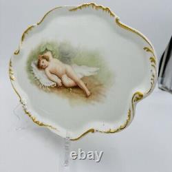 Limoges France Porcelain CFH/GDM Antique Hand Painted Tray Rare 13 Art Deco