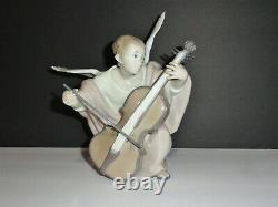 Lladro # 5492 Angel Cellist withbox Cello