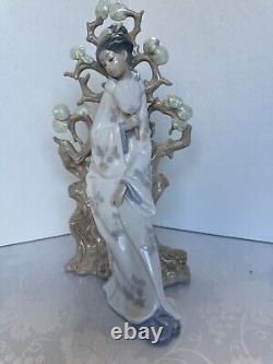Lladro Japanese Geisha Girl Retired Porcelain Figurine #4807