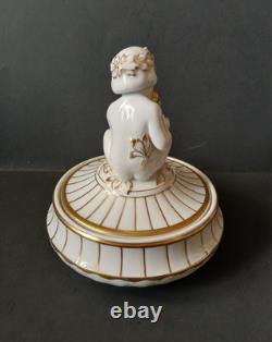 Lorenz Hutschenreuther''Der Apfelesser Cherub Art Deco Trinket Box Candy Dish
