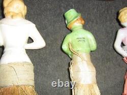 Lot 6 Art Deco Lustre Lady/Flapper Clothes Brush, Figural, Japan, Germany, Duster