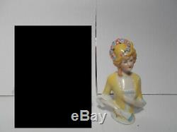 Lot 9 statuette demi figurine femme en porcelaine half doll sculpture art deco