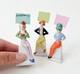 Lot Lady Place Card Holder Woman Figurine Porcelain Vtg Art Deco Style Japan