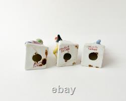 Lot Lady Place Card Holder Woman Figurine Porcelain VTG Art Deco Style Japan