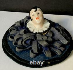 Lot Of 4 Antique German Porcelain Art Deco Pierrot Figurine PinCushion Half Doll