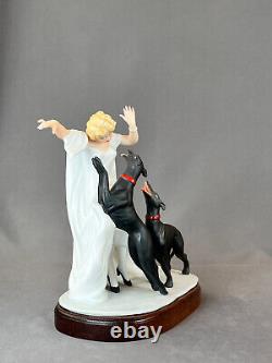 Louis Icart Art Deco 1929 COURSING II Ltd Ed Porcelain 9 Figurine withBase MINT