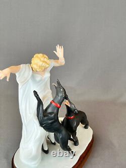 Louis Icart Art Deco 1929 COURSING II Ltd Ed Porcelain 9 Figurine withBase MINT