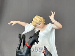 Louis Icart Art Deco 1929 COURSING II Ltd Ed Porcelain 9 Figurine withBase MINT