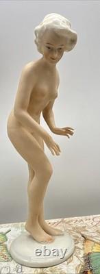Lovely Painted Nude Lady Figurine Unterweissbach Germany Mark 9288