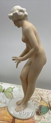 Lovely Painted Nude Lady Figurine Unterweissbach Germany Mark 9288