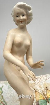 Lovely Painted Nude Lady Figurine Unterweissbach Germany Mark 9288
