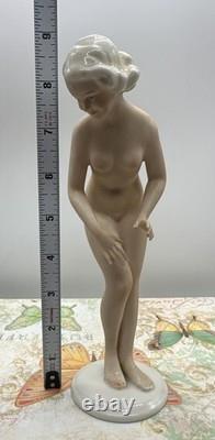 Lovely Painted Nude Lady Figurine Unterweissbach Germany Mark 9288