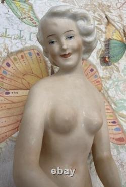 Lovely Painted Nude Lady Figurine Unterweissbach Germany Mark 9288