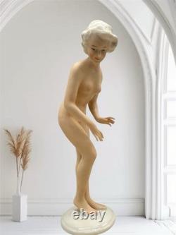 Lovely Painted Nude Lady Figurine Unterweissbach Germany Mark 9288