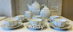 Lulin Paris Porcelain Art Deco Coffee Set