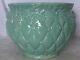 Mccoy Quilted Jardiniere Planter Turquoise Aqua Green 10 1/2