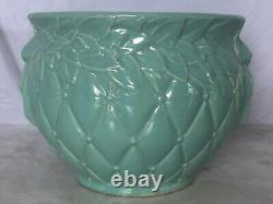 MCCoy Quilted Jardiniere Planter Turquoise Aqua Green 10 1/2