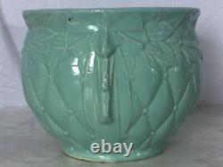 MCCoy Quilted Jardiniere Planter Turquoise Aqua Green 10 1/2