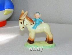 Mabel Lucie Attwell Boo Boo On Donkey Blue Pixie Shelley Figurine La. 26