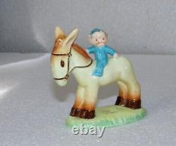 Mabel Lucie Attwell Boo Boo On Donkey Blue Pixie Shelley Figurine La. 26